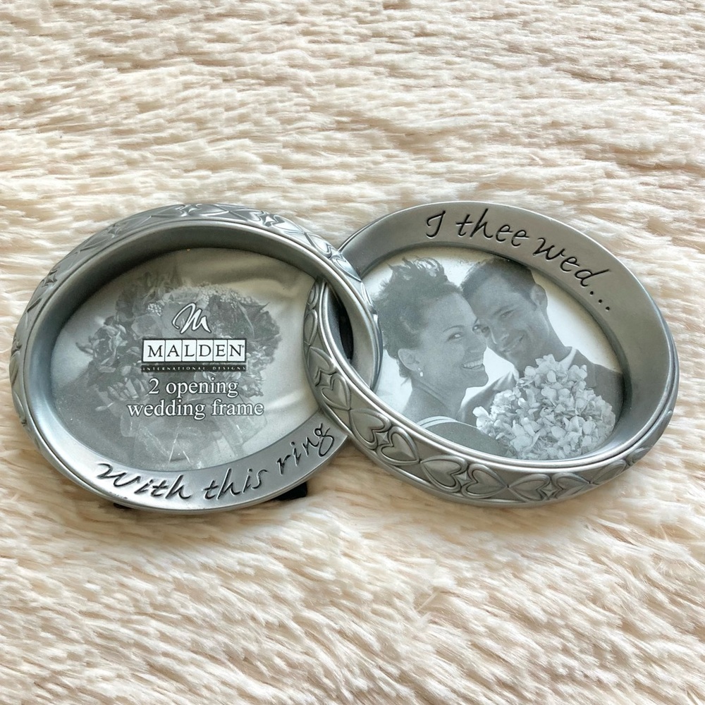 Malden Wedding Ring Silver Double Picture Frame